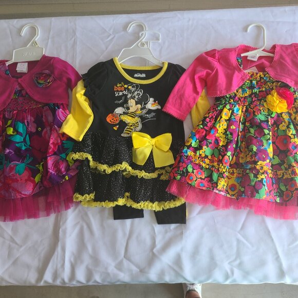 Baby Girl Clothes Bundle – Newborn to 18M, lot of 39pcs, Nwt, Dresses & Outfits - Picture 9 of 11